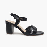 Classic Cross Sandals black side profile