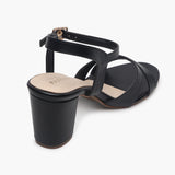 Classic Cross Sandals black back