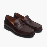 Geox New Damon B Moccasins brown side angle