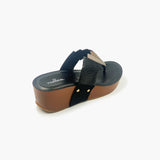 Multiple Striped Wedges black back angle