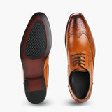 The Classic Brogue tan front and sole
