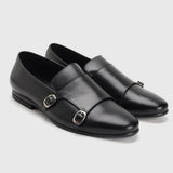 Double Buckle Low Cut Monk Black
