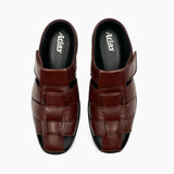 Backless Roman Mules Dark Plum