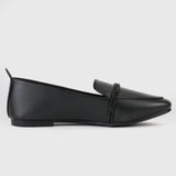 String Embellished Shoes Black