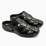 Backless Roman Mules Black Side Single