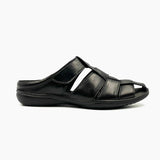 Backless Roman Mules Black