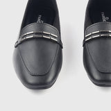 Metal Accented Shoes Black