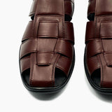 Backless Roman Mules Dark Plum