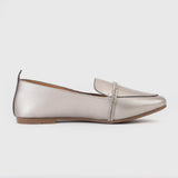 String Embellished Shoes Metallic Grey