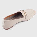 Metal Accented Shoes Light Beige