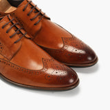 The Classic Brogue tan side angle zoom