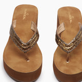 Intricate Detail Wedges gold front zoom