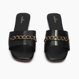 Chainlink Accented Flats black front angle