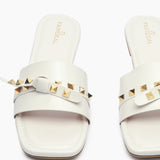 Knot Studded Flats white front zoom