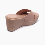 Classic Wedge Slip Ons light pink back
