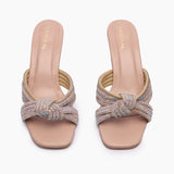 Knotted Chain Heels pink front