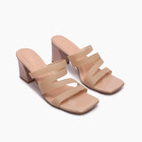 Smokey Strap Slip Ons beige side angle