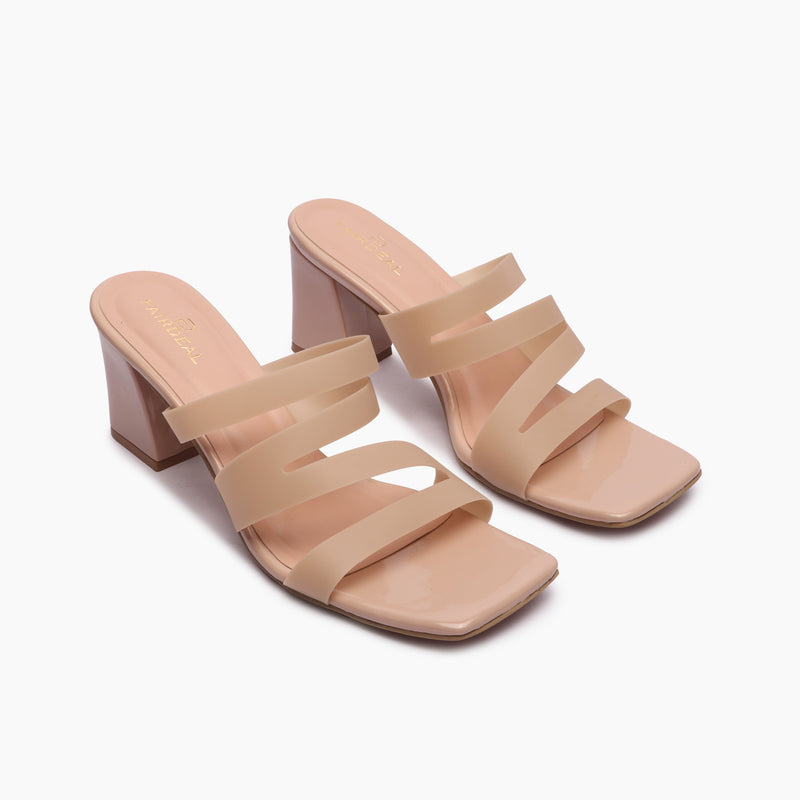 Smokey Strap Slip Ons beige side angle