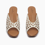 Perforated Pattern Wedges light white front