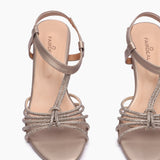 Knotted Chain Sandals grey front zoom