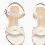 Symmetric Strap Sandals white front zoom