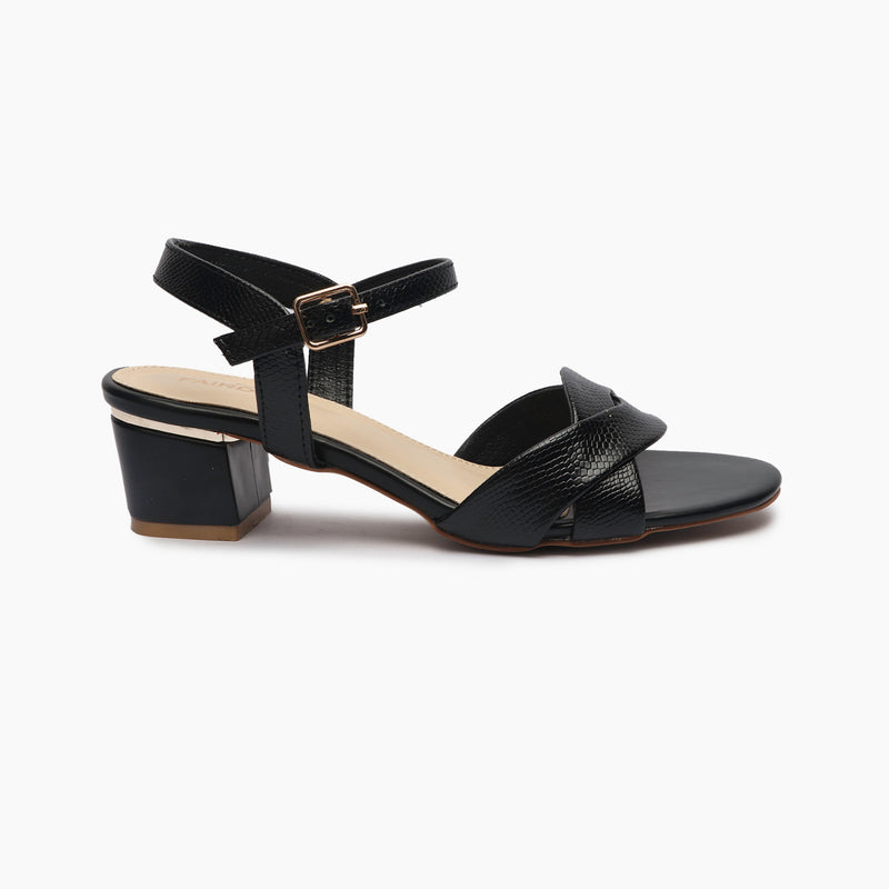 Symmetric Strap Sandals black side profile