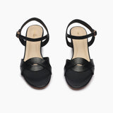 Symmetric Strap Sandals black front