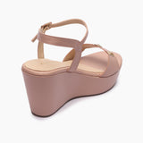 Wedge Heel Platform Sandals pink back