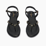 Backstrap Flat Sandals black front