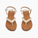 Backstrap Flat Sandals white front