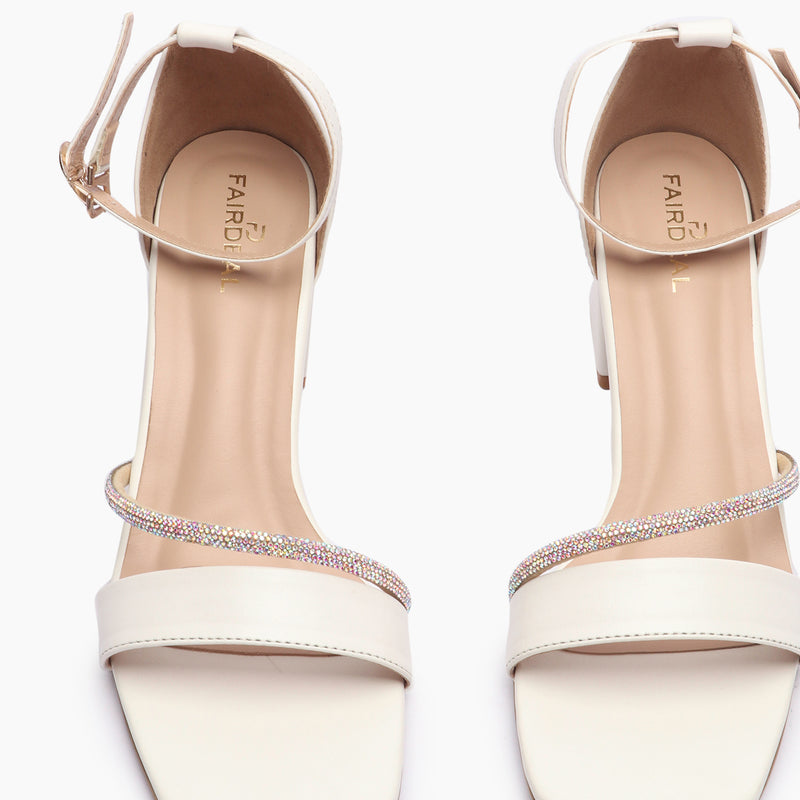 Chain Embellished Strappy Sandals - Main Image