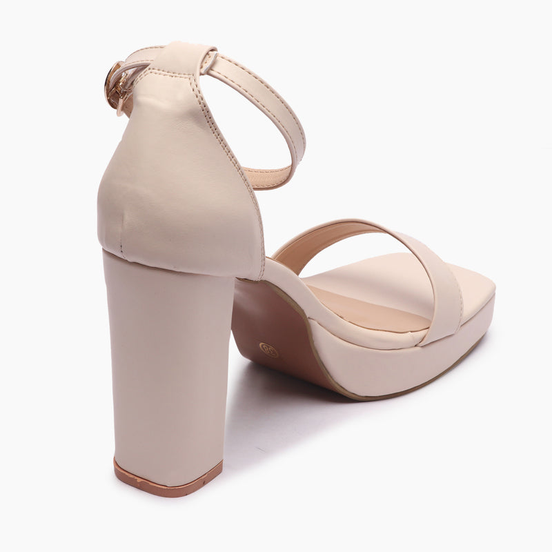 Classic Strap Sandals cream back