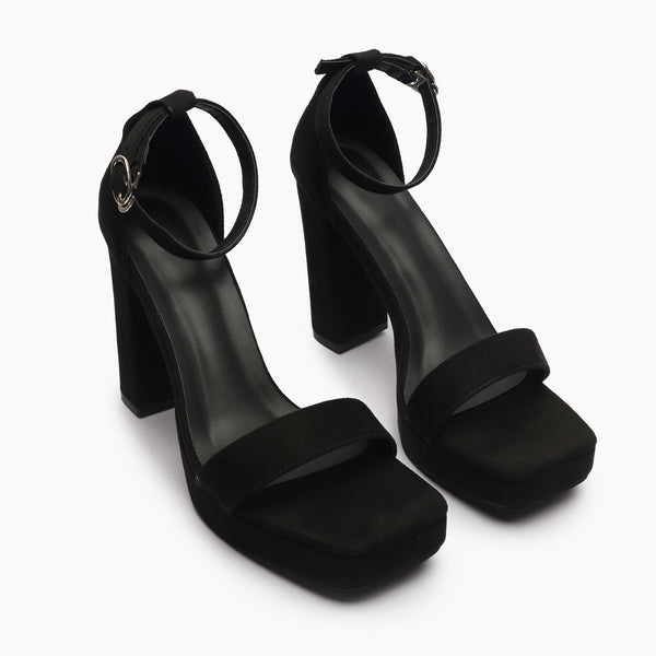 Classic Strap Sandals black side angle