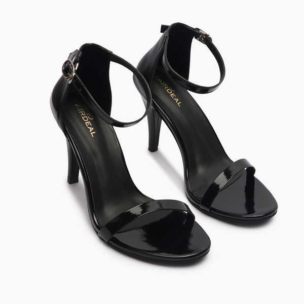 Buy Black Heeled Sandals for Women by Sneak-a-Peek Online | Ajio.com