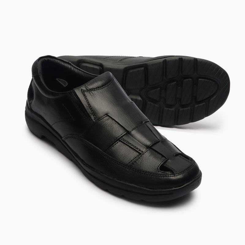 Roman Style Shoes black side and sole