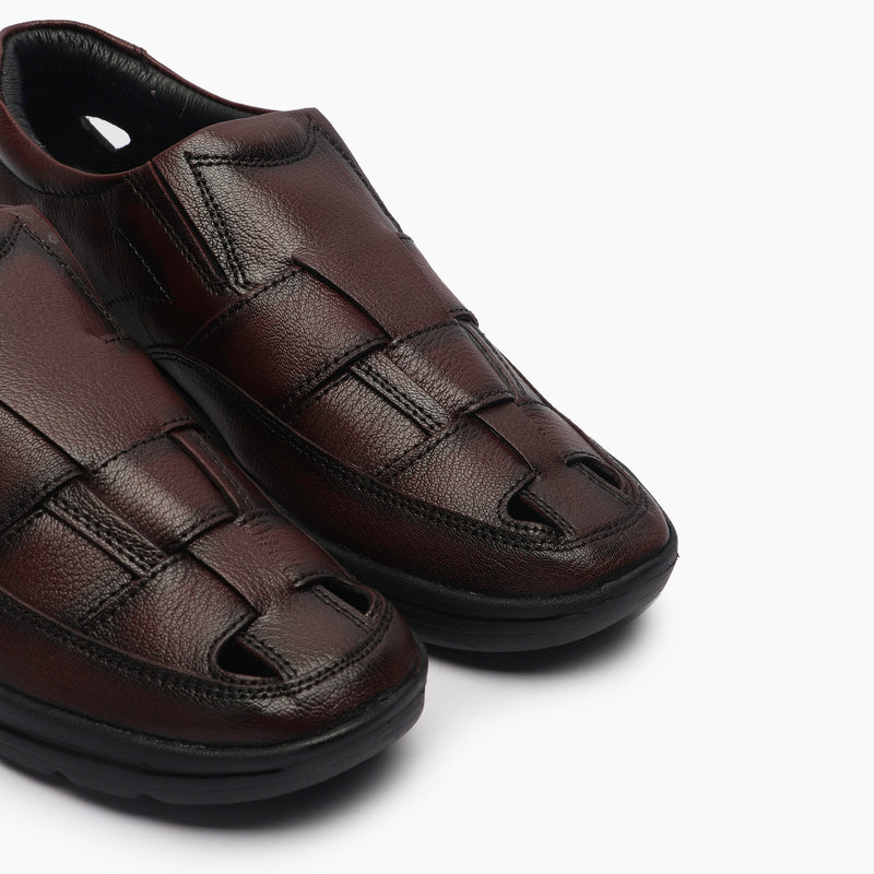 Roman Style Shoes maroon side angle zoom