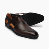 Peshawari Slip Ons brown side and sole