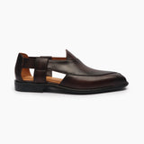 Peshawari Slip Ons brown side profile