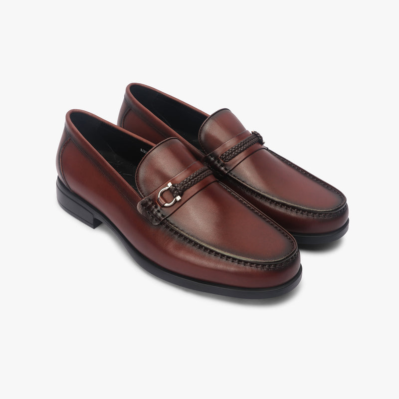 XC Lite Braided Bit Loafers cognac side angle