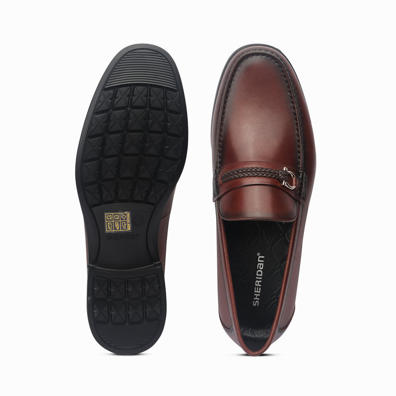 XC Lite Braided Bit Loafers cognac top and sole