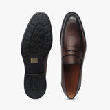 Textured Penny Slip Ons brown top and sole