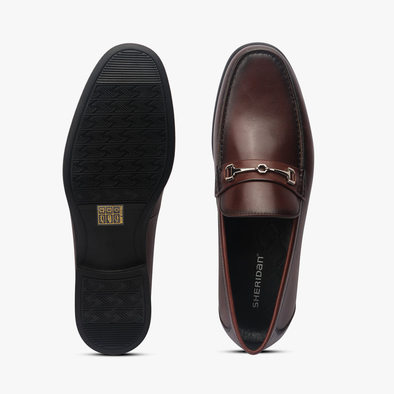 Moccasins with Metal Bit cognac top and sole