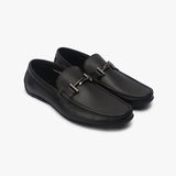 T Buckle Loafers black side angle