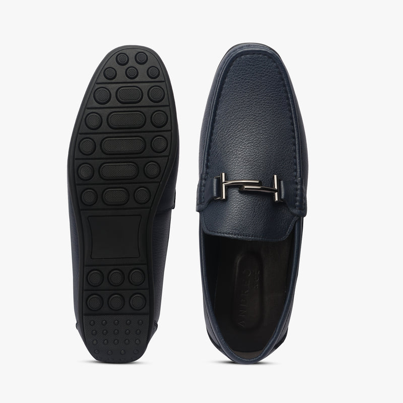 T Buckle Loafers navy top and sole