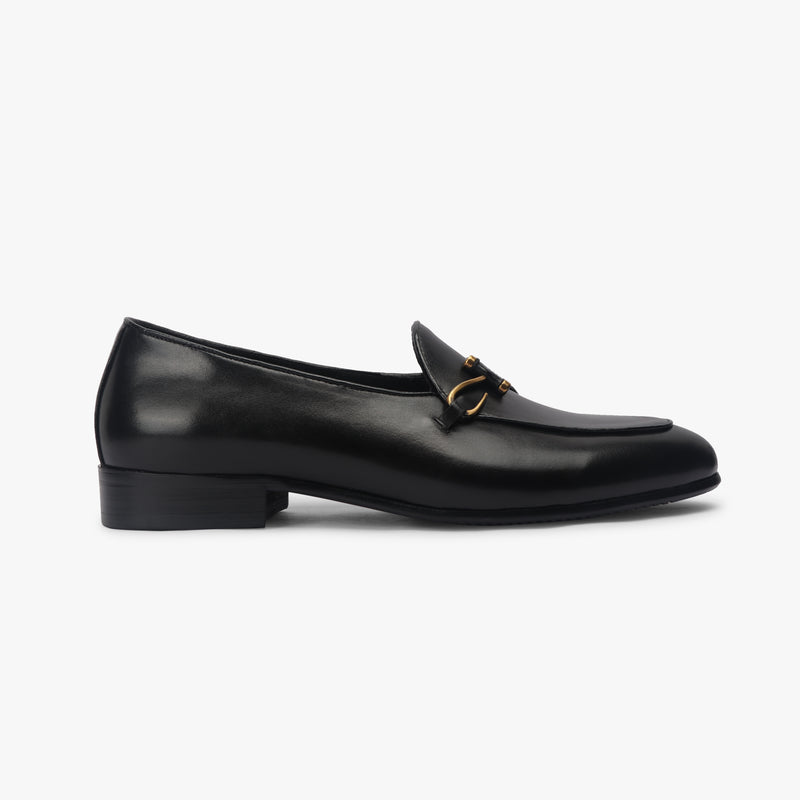 Fish Hook Buckle Slip On black side profile