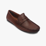 Sheep Leather Penny Loafers cognac side single