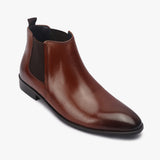 Box Calf Leather Chelsea Boot brown side single