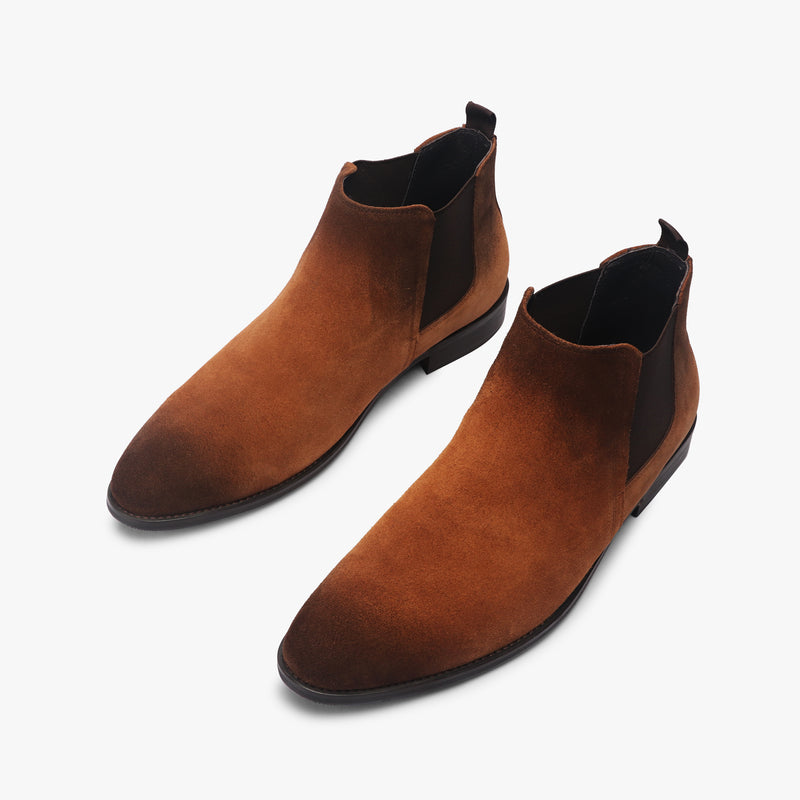 Suede Leather Chelsea Boots camel opposite