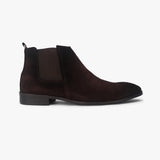 Suede Leather Chelsea Boots brown side profile
