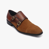 Double Buckle Monk Strap Suede side single